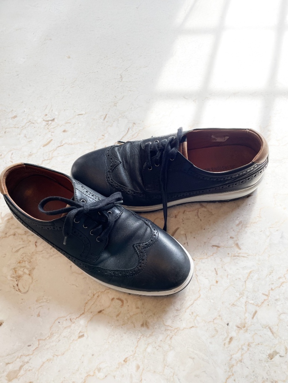 Johnston & Murphy J&M Flex Black Wingtip Shoes Men S 9